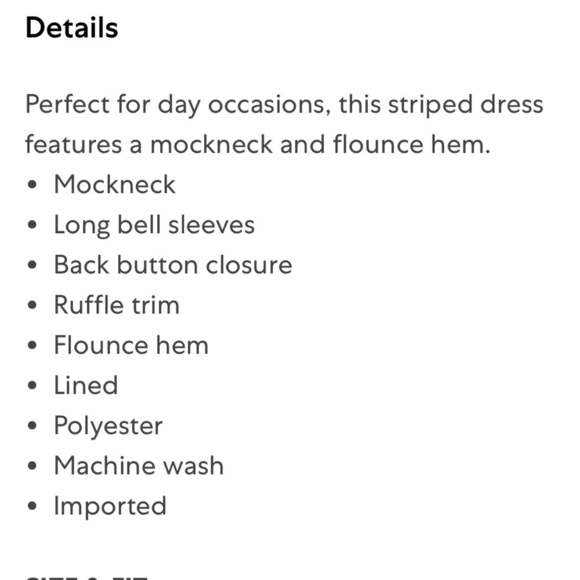 Area Stars NWT Striped Long Sleeve Mock Neck Black Multi Striped Dress in Size L - Picture 11 of 13